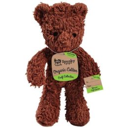 Spunky Pup Organic Cotton Bear Dog Toy Assorted Colors - Large - 1 count
